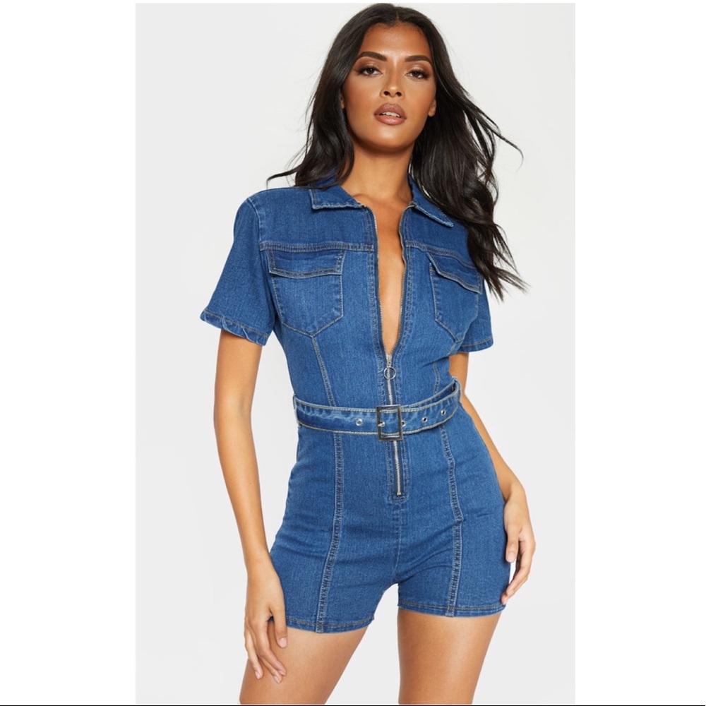 DENIM ROMPER